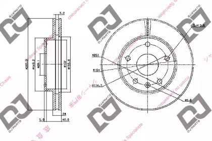 Тормозной диск DJ PARTS BD1085